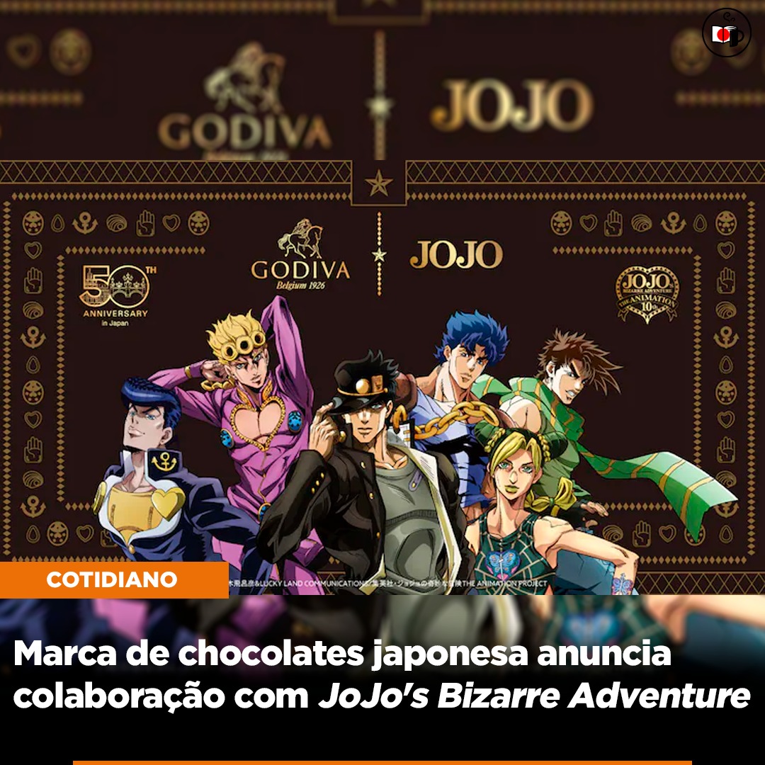 Marca de chocolates japonesa anuncia colaboração com JoJo’s Bizarre