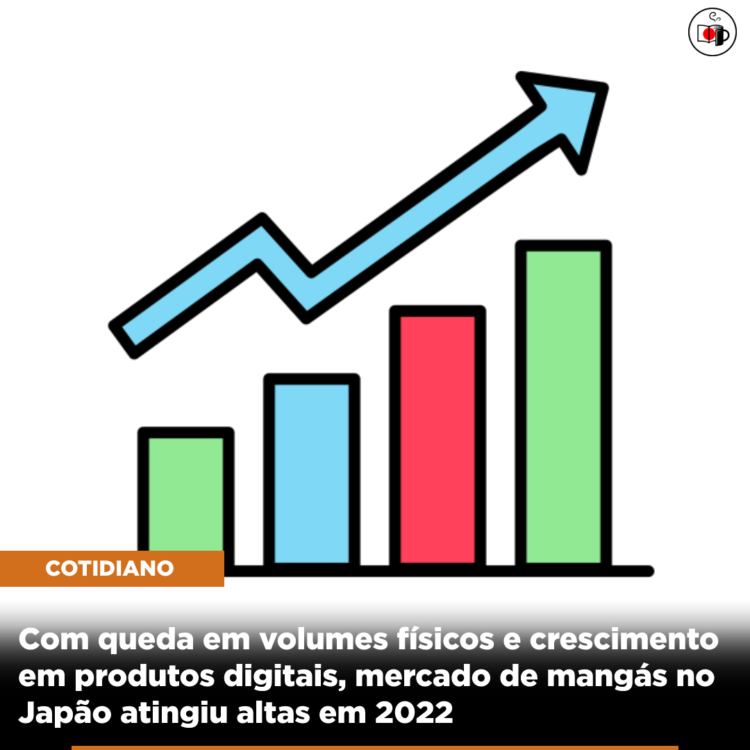 Com queda em volumes físicos e crescimento em produtos digitais, mercado de mangás no Japão atingiu altas em 2022