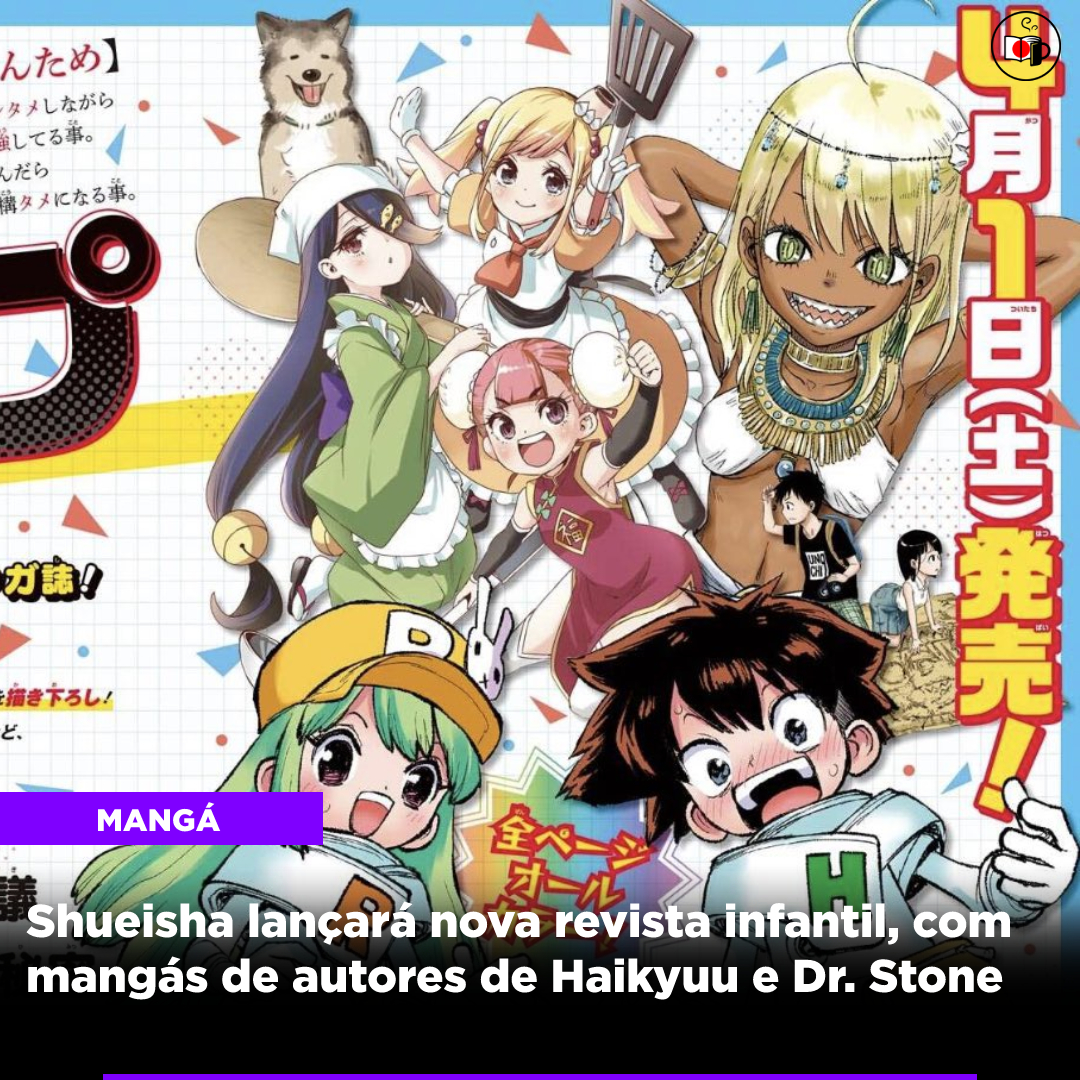 Shueisha lançará nova revista infantil, com mangás de autores de Haikyuu e Dr. Stone